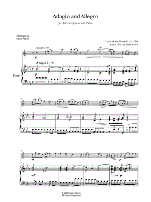 Adagio and Allegro - Alto Saxophone & Piano