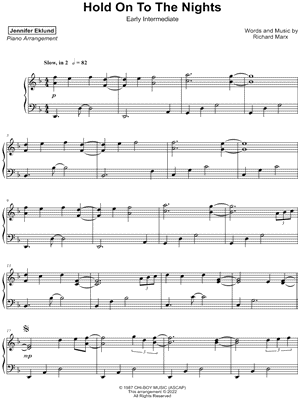 Hold On to the Nights [early intermediate]