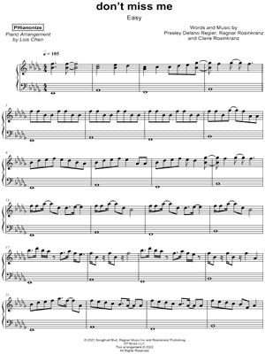 don't miss me [easy]