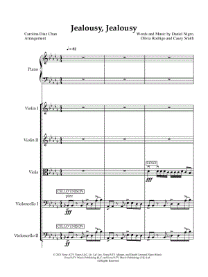 jealousy, jealousy - String Quintet & Piano