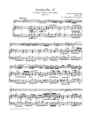 Sonata No. 13, HWV 371 - Violin & Piano