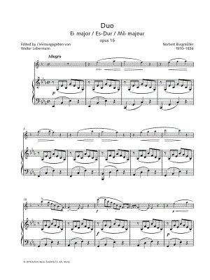 Duo in Eb Major, Op. 15 - Clarinet & Piano