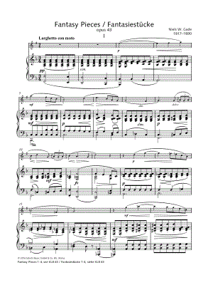 Fantasy Pieces, Op. 43 No. 1 - Clarinet & Piano