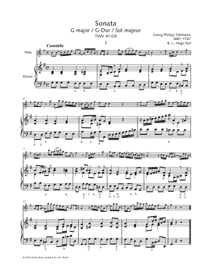 Sonata in G Major, TWV 41: G9 - Flute & Piano