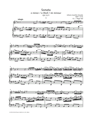 Sonata in E Minor, QV 2: 21 - Flute & Piano