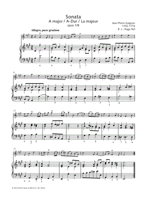 Sonata in A Major, Op. 1 No. 8 - Flute & Piano