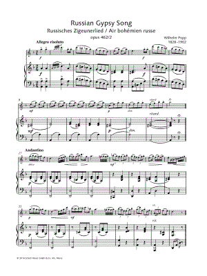 Russian Gypsy Song, Op. 462 No. 2 - Flute & Piano