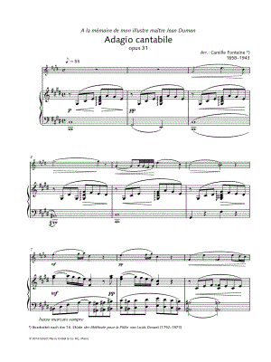 Adagio cantabile, Op. 31 - Flute & Piano