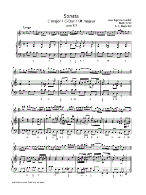 Sonata Op. 3 No. 1 - Treble Recorder & Piano