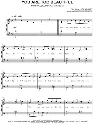 You Are Too Beautiful