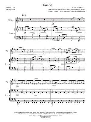 Sonne - Violin & Piano