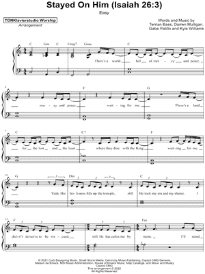 Stayed on Him (Isaiah 26:3) [easy]