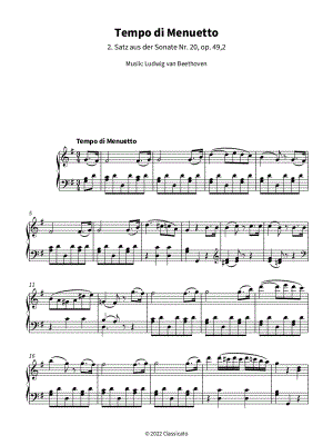 Menuet from Septet, Op. 20 (Tempo Di Menuetto)