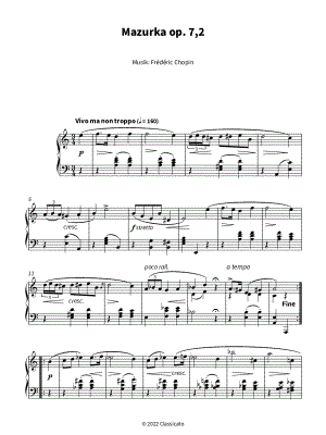 Mazurka: Op. 7, No. 2