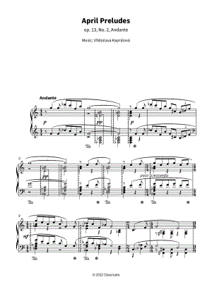 April Preludes - Op. 13, No. 2, Andante
