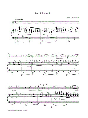 Souvenir, Op. 7, No 3 - Violin & Piano