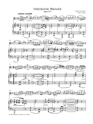 Hebräische Melodie, Op. 9, No. 3 - Viola & Piano