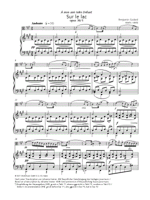 Sur le lac, Op. 36, No. 1 - Viola & Piano