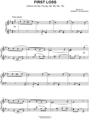 Album for the Young, Op. 68, No. 16: First Loss