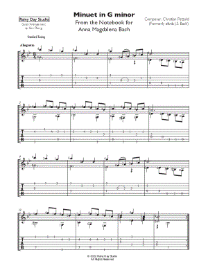 Menuet in G Minor from Notebook for Anna Magdalena