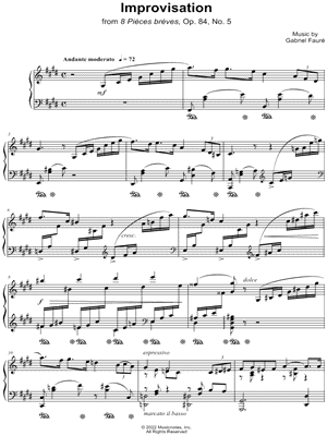 Pieces Breves, Op. 84, No. 5: Improvisation