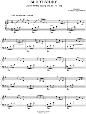 Album for the Young, Op. 68, No. 14: Small Study
