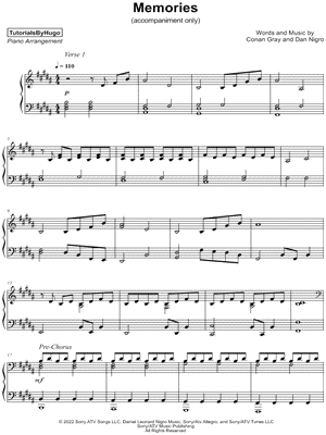 Memories [accompaniment only]