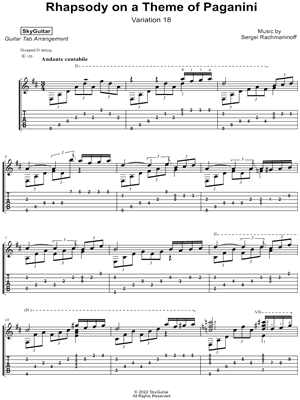 18th Variation from Rhapsody on a Theme of Paganini