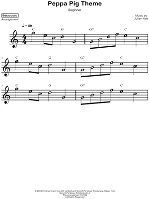 Peppa Pig Theme Song [beginner]