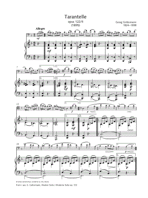 Tarantelle, Op. 122, No. 5 - Cello & Piano