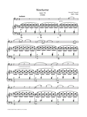 Nocturne, Op. 16 - Cello & Piano