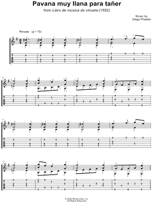 Pavana muy llana para taner