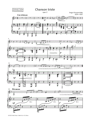 Chanson triste - Double Bass & Piano