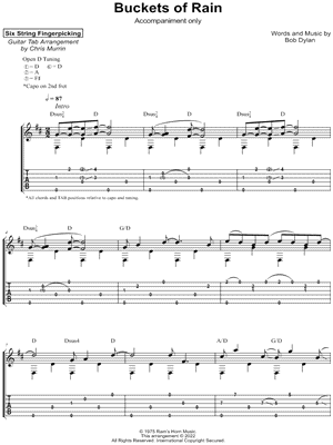 Buckets of Rain [accompaniment only]