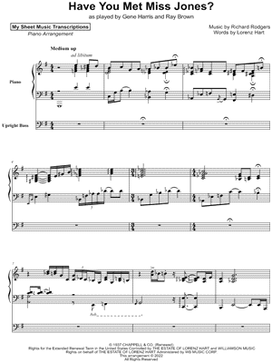 Have You Met Miss Jones? (Gene Harris & Ray Brown)