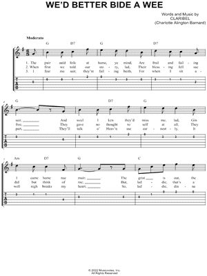 We'd Better Bide a Wee