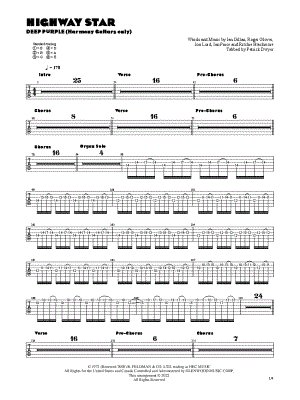 Highway Star [harmony guitars]