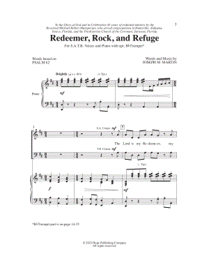 Redeemer, Rock, and Refuge