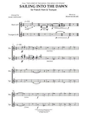 Sailing into the Dawn - French Horn & Trumpet