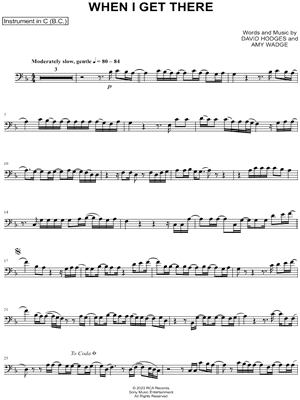 When I Get There - Bass Clef Instrument
