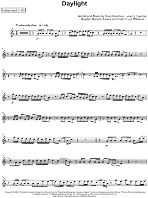 Daylight - Bb Instrument