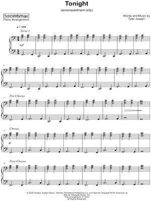 Tonight [accompaniment only]