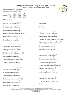 It Only Hurts When I Cry