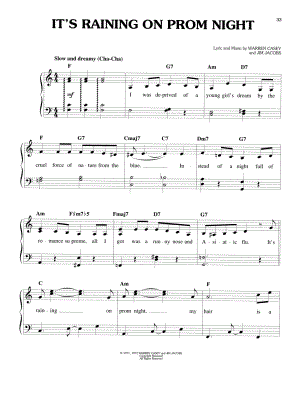 It's Raining on Prom Night