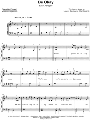 Be Okay [easy - abridged]