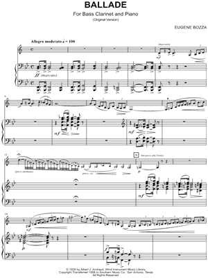 Ballade - Bass Clarinet & Piano