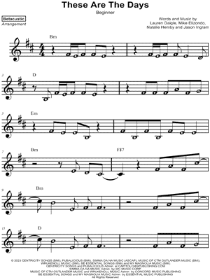 These Are the Days [beginner]