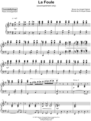 La foule [accompaniment only]