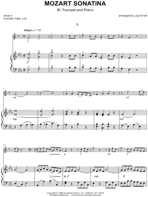 Mozart Sonatina - Trumpet & Piano