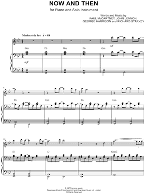 Now and Then - Piano Accompaniment